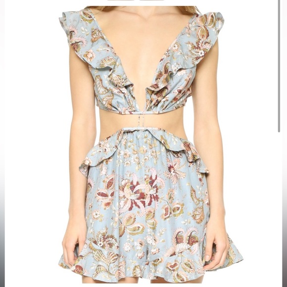 Zimmermann Pavilion Flounce Playsuit - Picture 1 of 5
